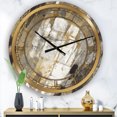 thumbnail image 2 of DesignArt Gold, Black and White Hanpainted Abstract Large Wall Clock, 2 of 2