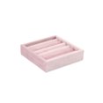 thumbnail image 1 of braveheart Jewelry Display Stand Velvet Necklace Bracelet Holder Bracelets Rack Organizer Layout Props Home Shop Showcase Pink Type 1 Pink Square Ring Holder, 1 of 6