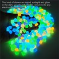 thumbnail image 2 of 100 Pieces Luminous Stones Rocks Decorative Solar Ornament Irregular Steps Fishtank Home Garden Indoor Pathway Landscape Decoration Path Walkway Dark Green, 2 of 7