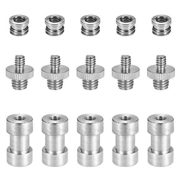 Amdohai 1/4"-20 to 3/8"-16 Threaded Screw Adapter Converter Female Spigot Reducer Bushing Screw Mount Set for Camera Tripod Monopod Ballhead Flash Light Stand Shoulder Rig