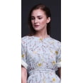 thumbnail image 3 of Bimba Rayon Leaf Floral Womens Printed Side Slit SummerDressLong Maxi Gown-XSmall, 3 of 6