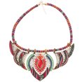 thumbnail image 1 of MasteelfCA Collier Ras-du-Cou Ethnique Fait à la Main, Bavette, Colliers Multicolores, Perles Bohèmes, Bijou Déclaration pour Femmes, Bijoux (Rouge), 1 of 7