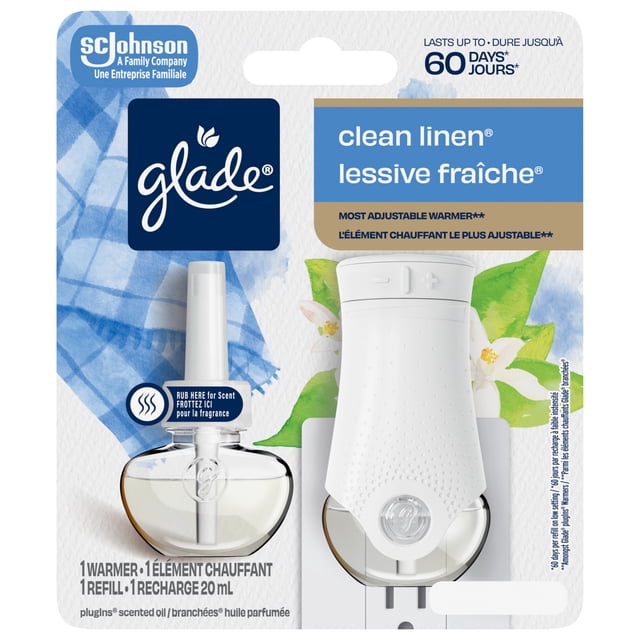 Glade Branchées® Huile parfumée Recharge, Lessive fraîche