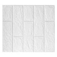 thumbnail image 4 of Decorative 3D Wallpaper, Faux Brick Wall Panel Cuttable Prevent Collision White   For Bedroom, 4 of 8