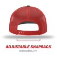 thumbnail image 3 of Adjustable Snapback Trucker Cap, Adjustable, CharcoalRed, 3 of 6