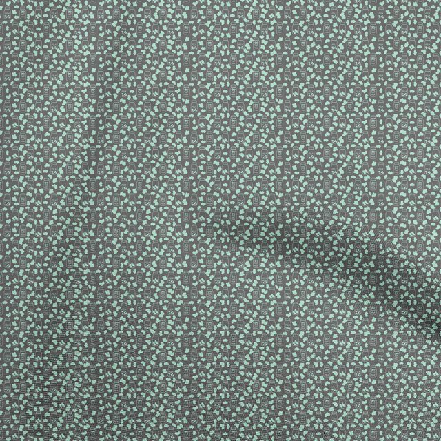 oneOone Cotton Poplin Gray Fabric Random Sewing Craft Projects Fabric Prints By Yard 42 Inch Wide
