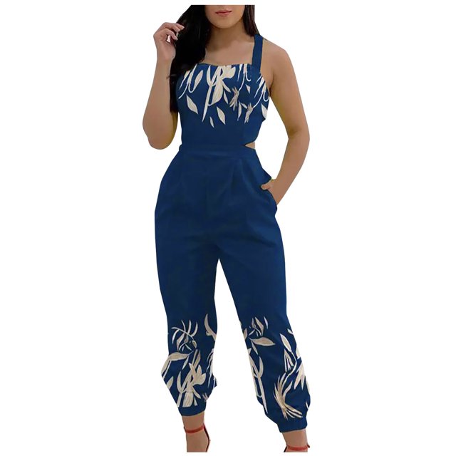 Birdeem Combinaisons pour Femmes avec Bretelles et Imprimé Combinaisons Décontractées