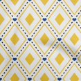 thumbnail image 1 of oneOone Georgette Viscose Yellow Fabric Check Sewing Material Print Fabric By The Yard 42 Inch Wide, 1 of 4