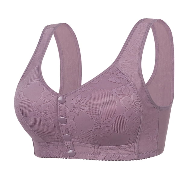 AherBiu Bras for Women Push up Wireless Full Coverage Bralettes Comfort Smoothing Unlined Front Closure Everyday Bras