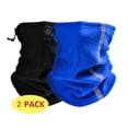 thumbnail image 1 of 2 Pcs Cache-Cou Masque de Ski pour Hommes et Femmes Couverture d'Hiver Noir Bleu, 1 of 7