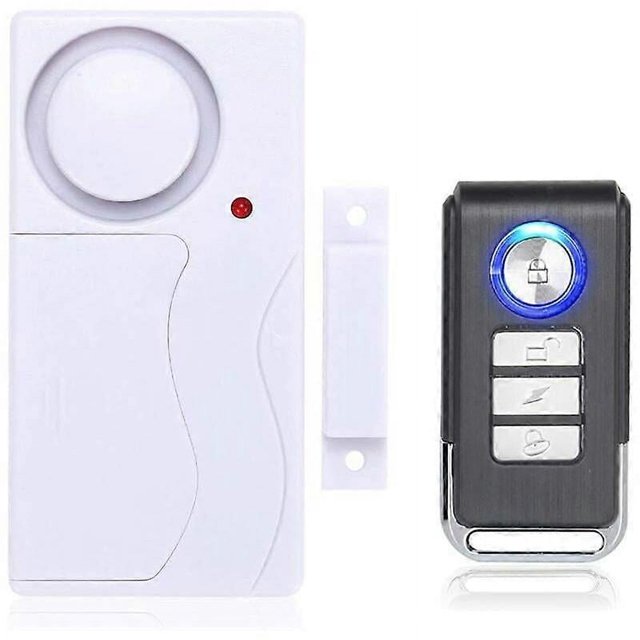 Door and Window Alarm - Wireless Burglar Alarm with Remote Control, Easy to Install, (includes 1 alarm and 1 remote)