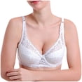 thumbnail image 2 of Saving Clearance 2025！Womens Plus Size Bras,,Woman's Solid Color Front Buckle Elastic Style Medium Sized Bra Without Steel Rim, 2 of 3