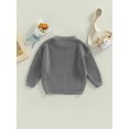 thumbnail image 4 of Faithtur Toddler Baby Round Neck Sweaters, Long Sleeve Solid Color Loose Knitted Pullovers, 4 of 9