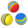 thumbnail image 4 of 10pc Golf Swing Training Foam Balls Indoor Practice Rainbow Sponge Balls, 4 of 7