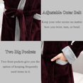 thumbnail image 4 of Artfasion Mens Long Bathrobe with Hood Warm Soft Shawl Collar Plush Spa Robe, 4 of 6
