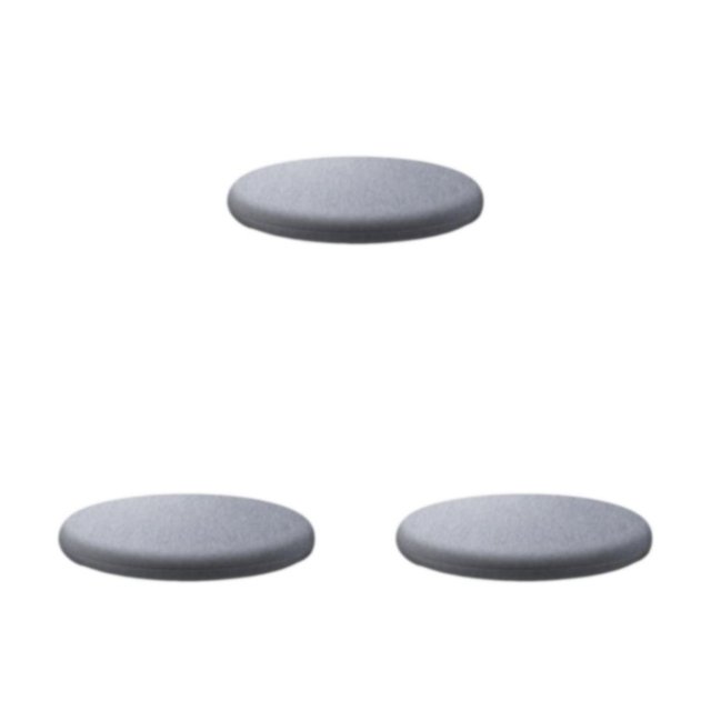 Baohd Chaise Coussin Souple Confortable et Peau Agréable Large Application Coussin Rond Gris Clair 40cm 3Set