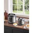 thumbnail image 2 of COMFEE' Compact Rice Cooker, 6-in-1 Stainless Steel Multi Cooker, Slow Cooker, Steamer, Saute, and Warmer, 2 QT, 8 Cups Cooked(4 Cups Uncooked), Brow, 2 of 7