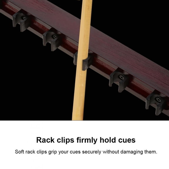 VGEBY Pool Cue Wall Rack， Wooden Pool Cue Rack, For Clubs For Pool Bars