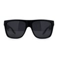thumbnail image 3 of Polarized Mens Classic Sport Flat Top Horn Rim Large Sunglasses Matte Black, 3 of 4