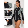 thumbnail image 3 of BeautyIn Women Rash Guard Long Sleeve Swimsuits UV UPF 50+ Swim Shirt, 3 of 6