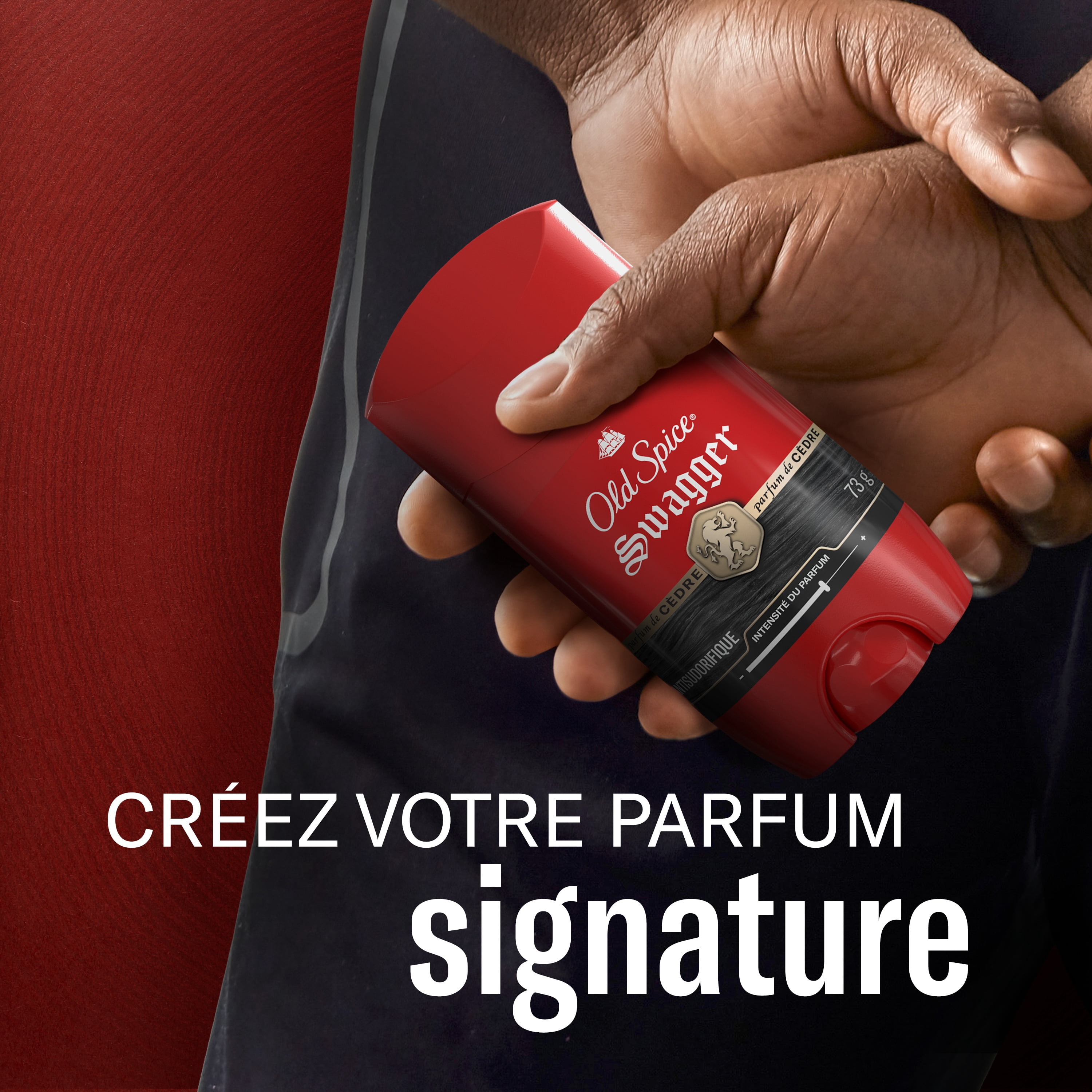 Antisudorifique et désodorisant pour hommes Old Spice Collection Rouge, parfum Swagger, protection durable, 73 g