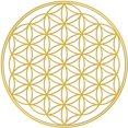 thumbnail image 1 of 50 Flower Of Life Stickers 5cm Gold Pack, 1 of 4