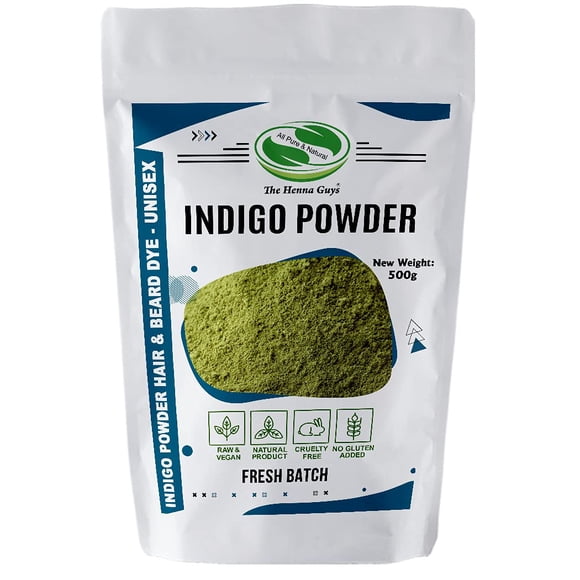 500 Grammes / 1.2 Lb Poudre d'Indigo pour Teinture/coloration des Cheveux - The Henna Guys