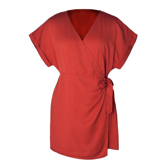 HBFAGFB Womens Jumpsuit Solid Color Simple V Neck Short Sleeve Rompers for Women Dressy Red Size M