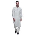 thumbnail image 2 of Atasi Kurta Traditionnel en Rayonne Imprimée à Col Mandarin pour Hommes Chemise Décontractée, 2 of 6