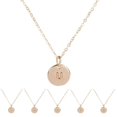 thumbnail image 2 of Forme de Pièce de Monnaie Ronde Pendentif Collier Femmes Pull Alphabet Disc Cou Chaîne Femme Cadeau Bijoux Féminins, 2 of 7