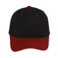 thumbnail image 2 of Two-Tone Adjustable Baseball Cap, Black Burgundy, 2 of 2
