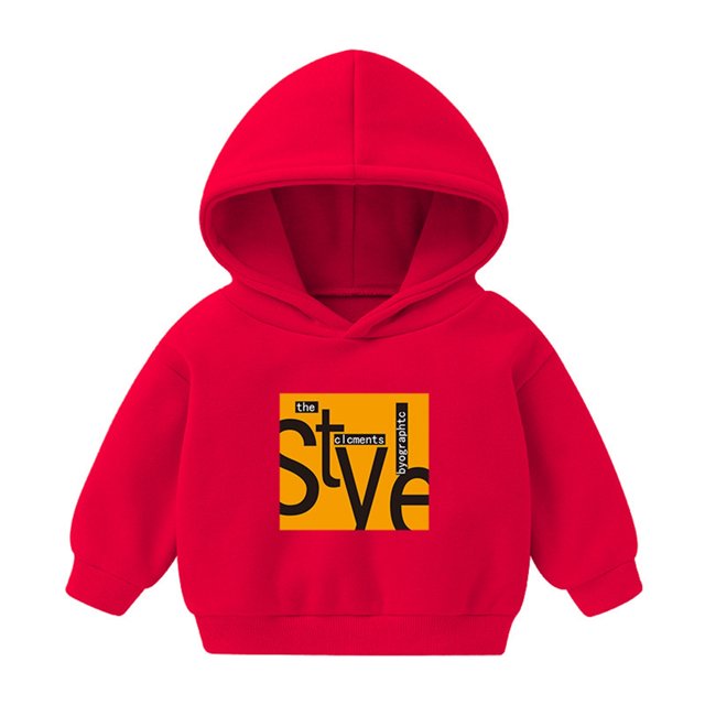 RXIRUCGD Mode Hauts à Manches Longues Décontractés pour Filles et Garçons, Rouge, Taille: 4 Ans
