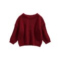thumbnail image 1 of xiaxaixu Toddler Baby Sweaters, Winter Warm Long Sleeve Candy Color Pullovers, 1 of 6