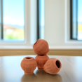 thumbnail image 4 of KAKOWELY 4Pcs Diy Clay Pots Chocolate Ceramic Mini Planter For Plant Lovers, 4 of 8