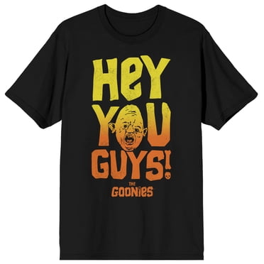 The Goonies Movie Hey You Guys Mens Black Graphic Tee-S