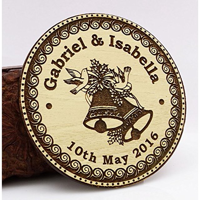 Custom Engraved Wooden Magnet Personalized Gift 30 Rustic Wedding Save The Date Wooden Magnet