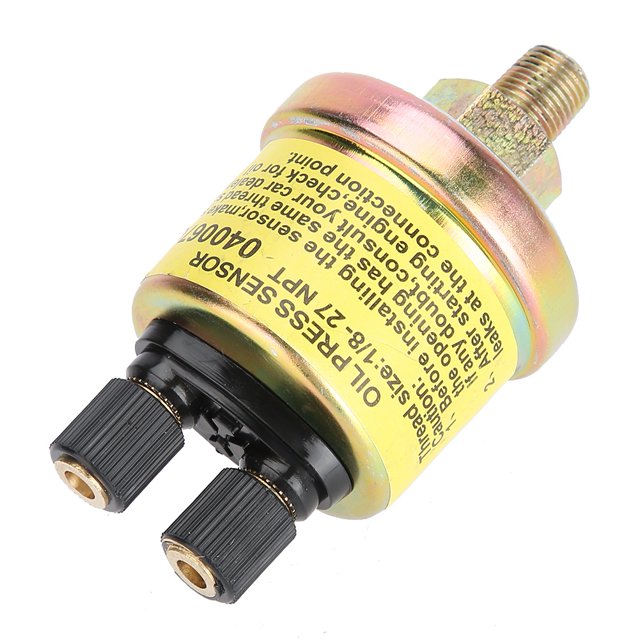 Acouto Oil Pressure Sensor,Universal 1/8 NPT Car Engine Oil Pressure Sensor For Aftermarket Gauge Replacement