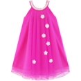 thumbnail image 1 of Flower Girls Dress Halter Dress Pearl Party Wedding Birthday 7 Years, 1 of 5