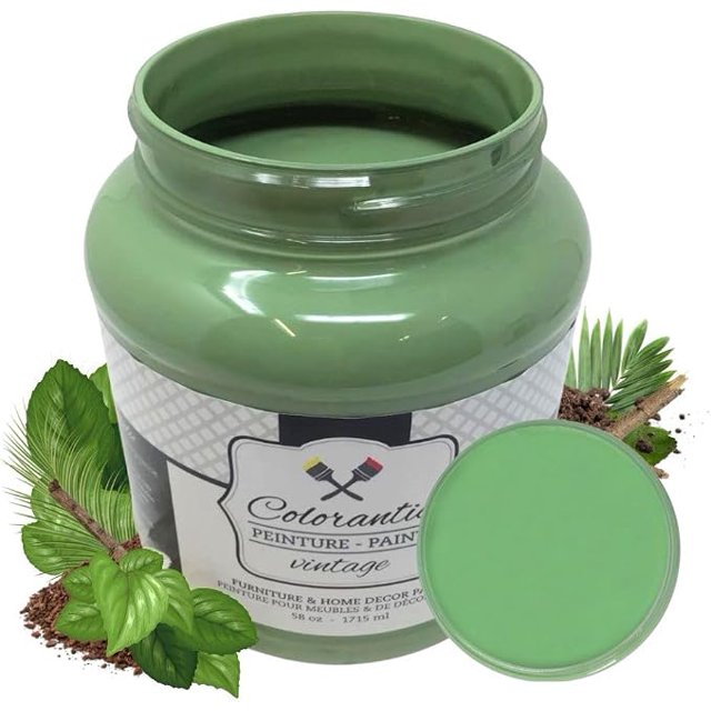 COLORANTIC | Nature Chalk Paint | A refreshing tranquil medium green | DIY Furniture Makeover & Home Decor | Matte Finish | 58 oz