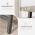 thumbnail image 2 of 71 Inch Rectangular Dining Table for 6-10 People, Modern Kitchen Table with Adjustable Feet, for Kitchen, Dining Room, Living Room, Gray, 2 of 8