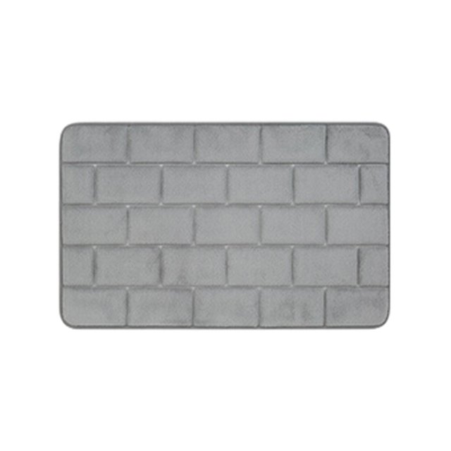 Maytalsory Quick-drying Bathroom Rugs Exquisite Crafted For Easy Cleaning Toilet Rugs Bath Mat Carpets Grey 1 Pc