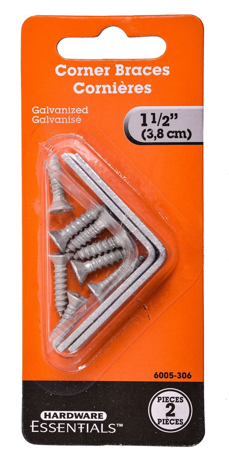 Hardware Essentials 1 1/2" Galvanized Corner Brace