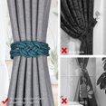 thumbnail image 4 of 2 Pack Strong Magnetic Curtain Tiebacks Upgrade Nordic Simple Style Drape Tie Backs Double Color Weave Rope Knot Decorative Curtain Holdbacks for Home & Office Window Drapery, 4 of 7