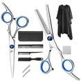 thumbnail image 1 of Haircut Scissors Kit,10pcs Hair Cutting Scissors Hair Cutting Scissors Shears Kit Hairdressing Scissors Set Reliable and Durable, 1 of 7