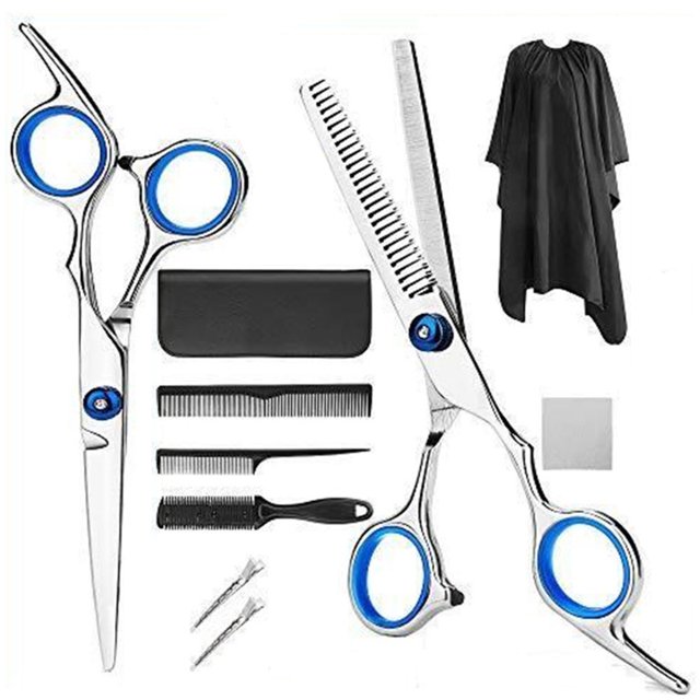 Haircut Scissors Kit,10pcs Hair Cutting Scissors Hair Cutting Scissors Shears Kit Hairdressing Scissors Set Reliable and Durable
