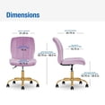 thumbnail image 4 of Mainstays Plush Velvet Office Chair, 4 of 9