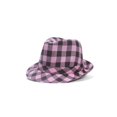 thumbnail image 2 of Plaid Trilby Fedora Hat - Pink, 2 of 2