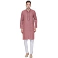 thumbnail image 1 of Maple Clothing Kurta Pajama Set Indian Clothing for Men (Maroon, 5XL), 1 of 5