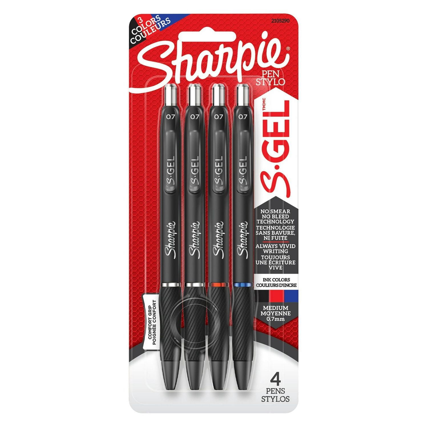 Sharpie S-Gel, Gel Pens, Medium Point (0.7 mm), Assorted Ink Colours
