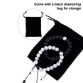 thumbnail image 3 of Mode Correspondant Bracelets Réglable Noir Mat Roches Diffuseur Bracelet Perles de Prière Femmes Accessoires Cadeaux pour Hommes 8mm Pin, 3 of 6